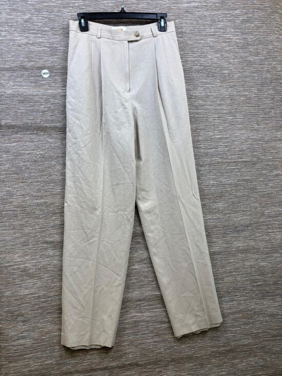 Talbots Pants - Vintage Talbots Wool Dress Pants Womens Size 10 Beige Pleated High Rise Stretch